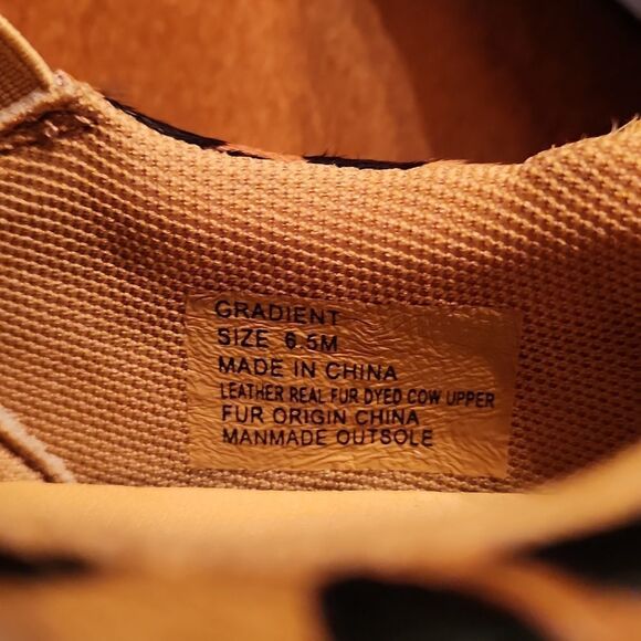 Coconuts by Matisse, 6.5, Leather Fur Leopard Animal Print Slip On Sneaker Flats - Picture 7 of 9